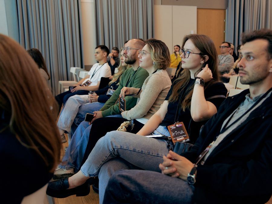 Attendees watching a session at AppGala
