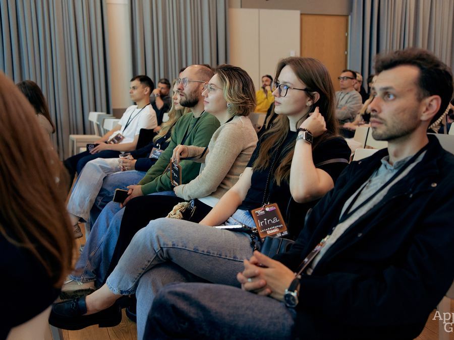 Attendees watching a session at AppGala