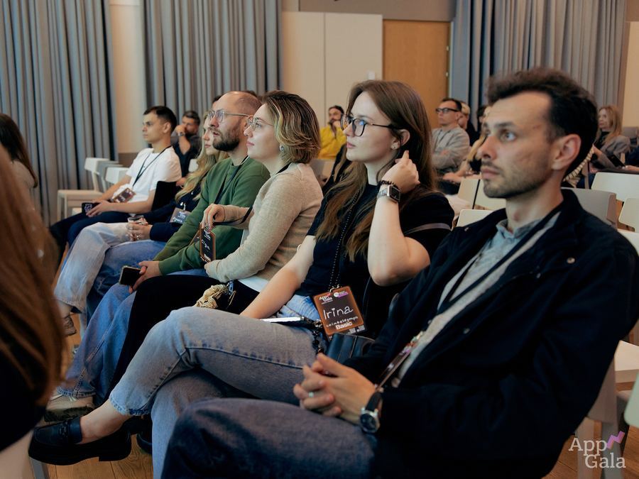 Attendees watching a session at AppGala